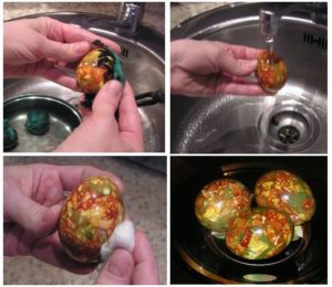 Как покрасить яйца в луковой шелухе мраморные
