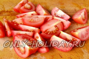 помидоры на резать дольками