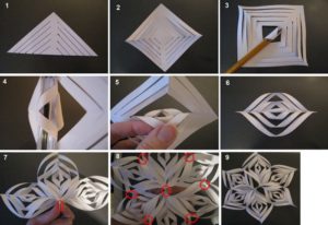 Cнежинки из бумаги: шаблоны для вырезания 