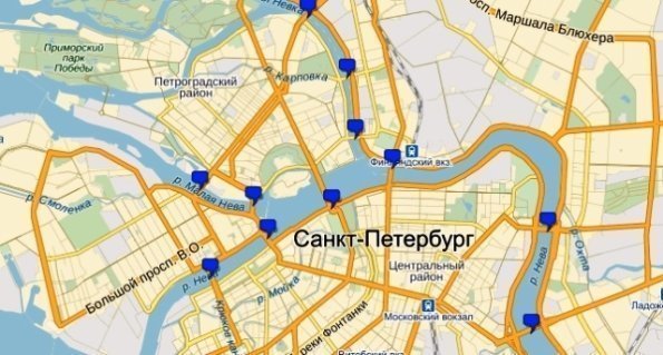 Схема развода мостов в санкт петербурге